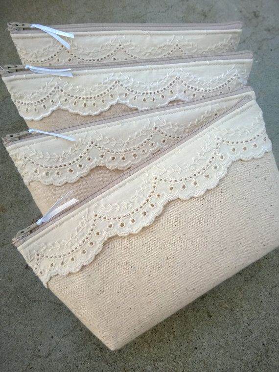 Linen Lace Bag Clutch