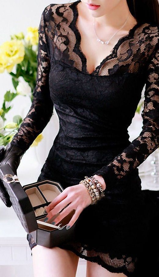 Black Lace Dress ♥ #lbd