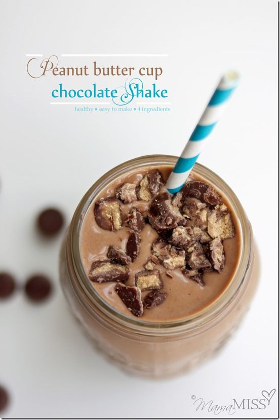 Peanut Butter Cup Chocolate Shake. Leave out the bananas for THM.