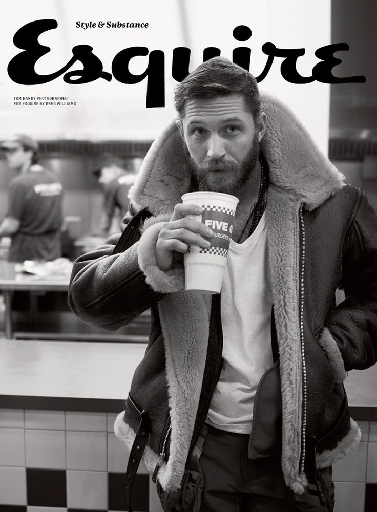 Tom Hard rocking a mean beard on the cover of Esquire.