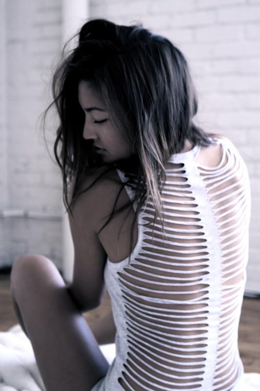 how-to: skeleton tee.  For a sexy skeleton or day of the dead costume