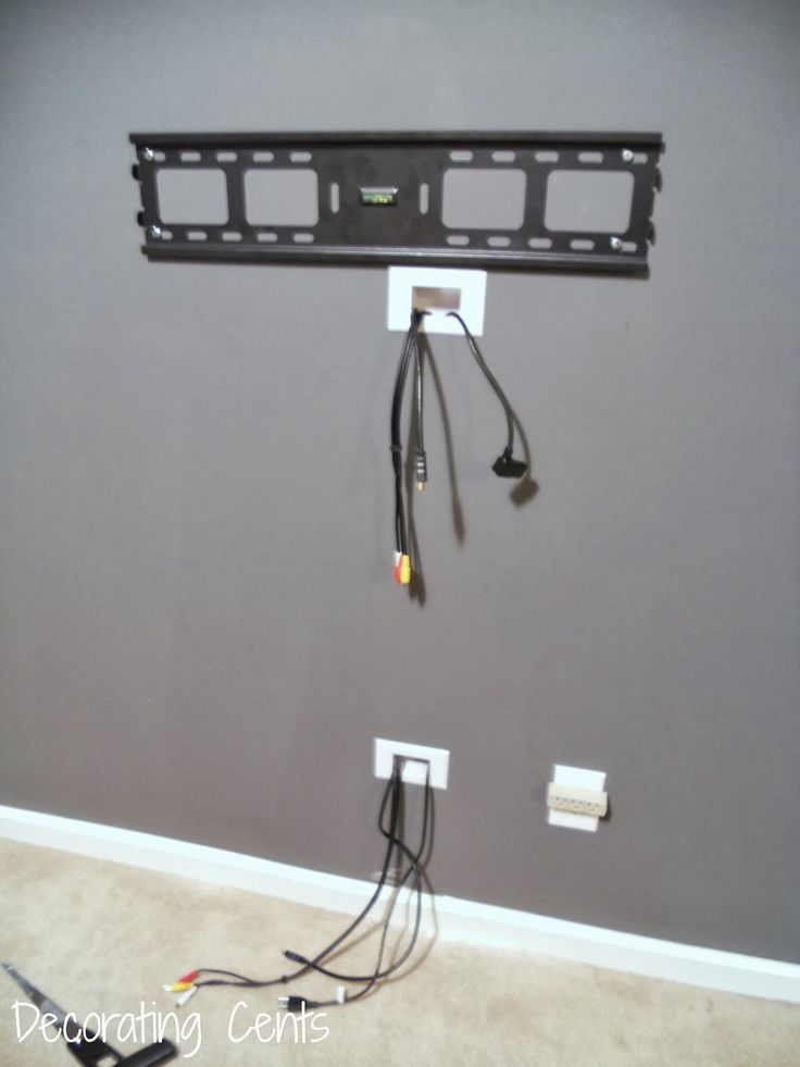 Decorating Cents: Wall Mounted TV and Hiding The Cords