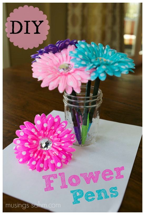 DIY Flower Pens Pin - endless possibilities! Mother's Day, tween gift, party favor...