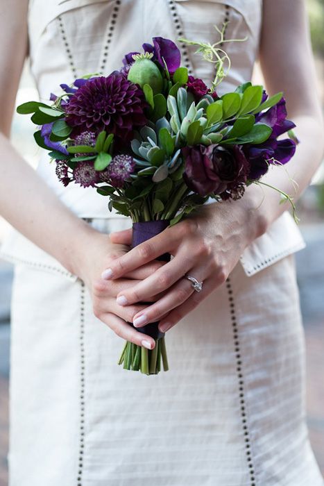 Deep rich jewel tones of purple & green