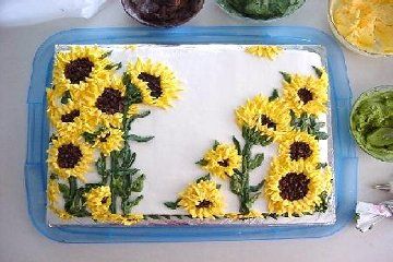 Sunflower Cupcakes, Sunflower Cakes, How To Make Sunflower Cakes and Cupcakes, Cupcake Recipes, Cake Recipes