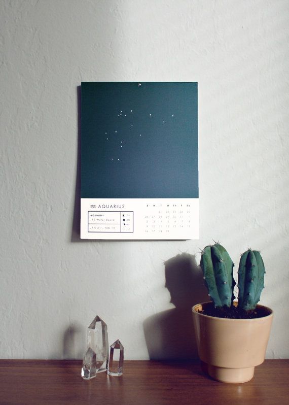2014 Astrology Wall Calendar by prismaticprintshop on Etsy, $20.00