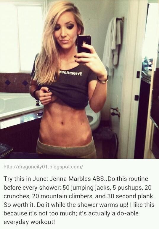Jenna Marbles Abs - so easy to work into your fitness regime!!