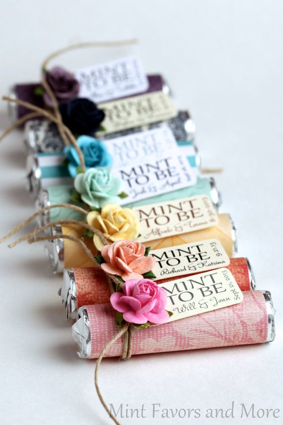 Bridal shower wedding favor - "Mint to be" favors with personalized tag - designed to match your party