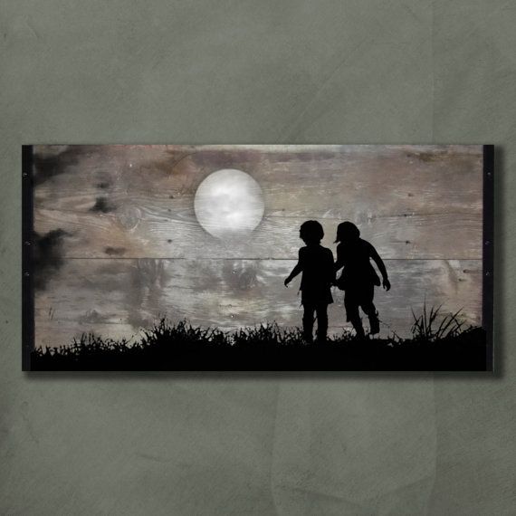 Reclaimed Wood Wall Art  Playing in the by TKreclaimedART on Etsy, $175.00