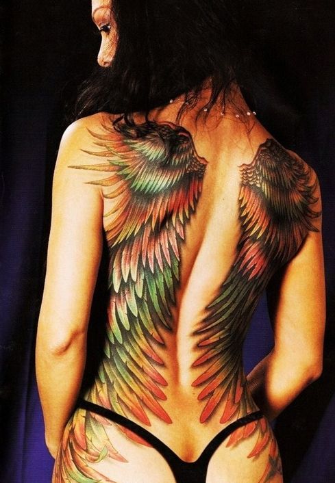 angel wings tattoo