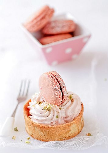 Raspberry Mousse Tartelettes & Pink Macarons