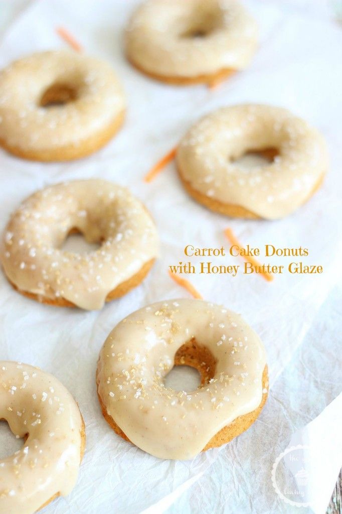 BAKED CARROT CAKE DONUTS WITH SIMPLE HONEY BUTTER GLAZE!