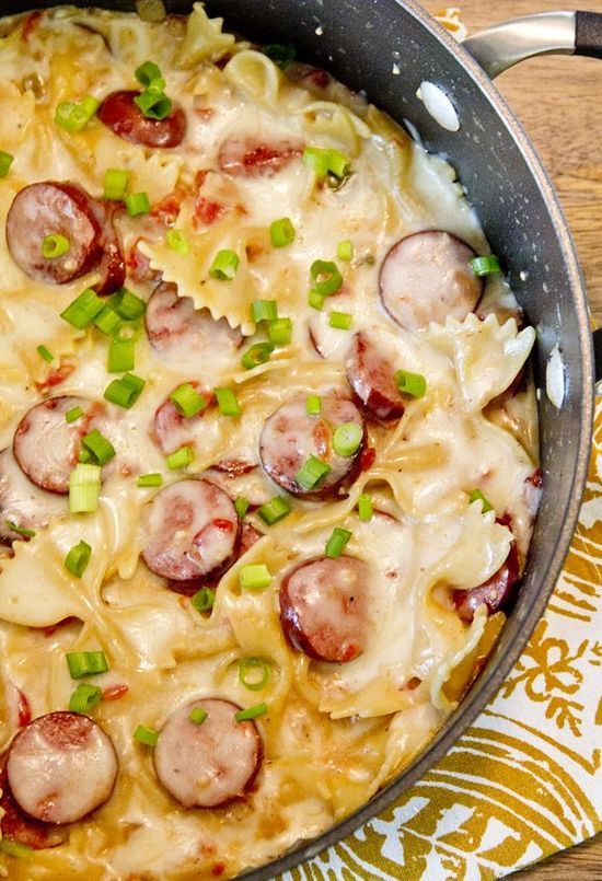One Pan Cheesy Smoked Sausage And Pasta Skillet Update: Made this Dec 2013, 7.5 out of 10 stars!