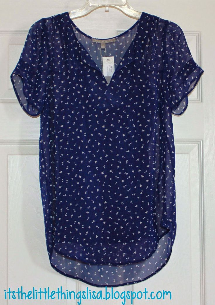 Stitch Fix #5 ~ Teacher Style - I love this Anders Heart Print Split Neck Blouse! It's the little things...blog