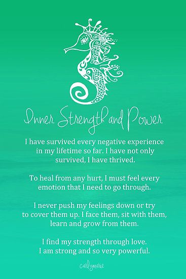 Affirmation - Inner Strength and Power by CarlyMarie