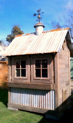 nice tin roof henhouse