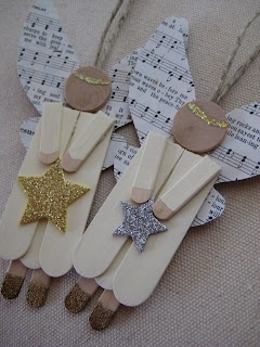 leaf and letter handmade: no-budget christmas decor: popsicle sticks!