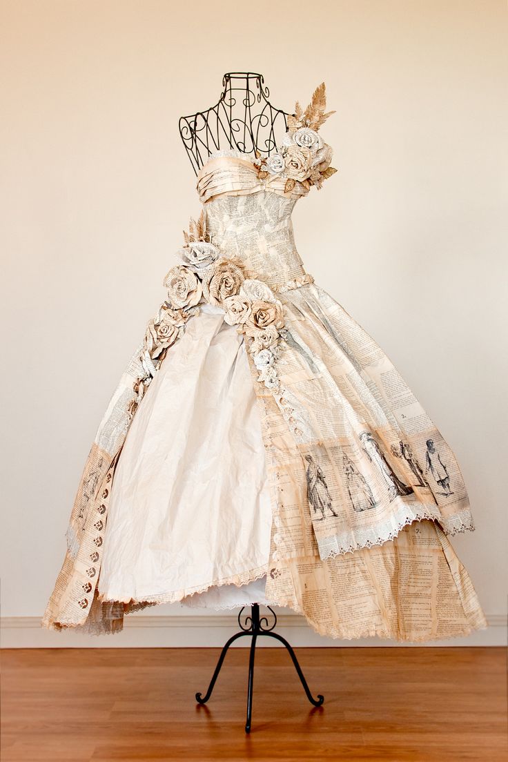 Vestido vintage de papel