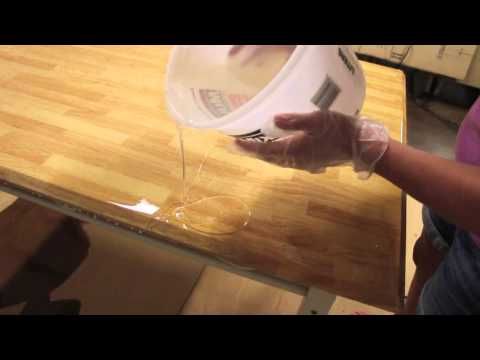 HOW TO APPLY EPOXY RESIN ON TABLE TOPS COUNTER TOPS BAR TOPS APPLICATION DEMONSTRATION - YouTube