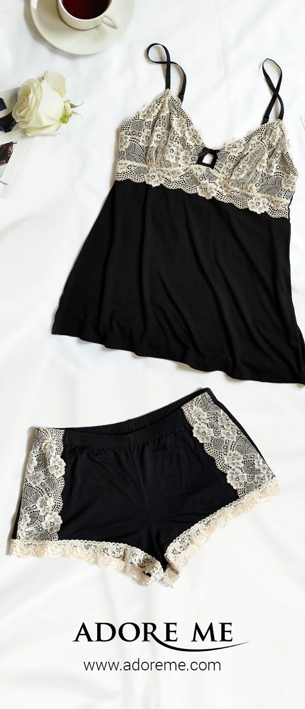 Looking for some cute sleepwear? Try a lacy little cami & short set - it's a chic way to catch your beauty sleep without sacrificing comfort. This look and more trendy PJs are the latest additions to Adore Me's Spring sleepwear collection! And