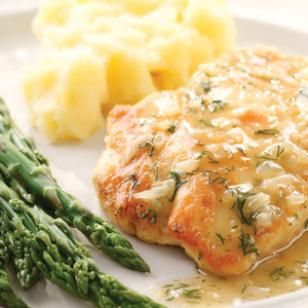 Lemon Dill Chicken - BEST DINNER EVER! I've made it once a week since I first pinned it. My favorite! Serve with rice and add some of the sauce to it.