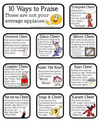 Fun game for scouts to get the wiggle out.  Mrs. Robbins' 2nd Grade: Classroom Cheers