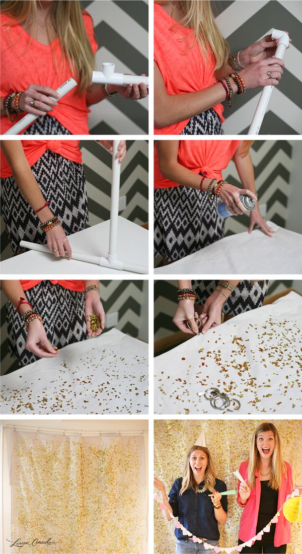 How to Make a DIY Glitter Photo Backdrop