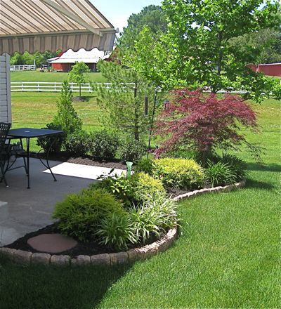 Patio landscape edging