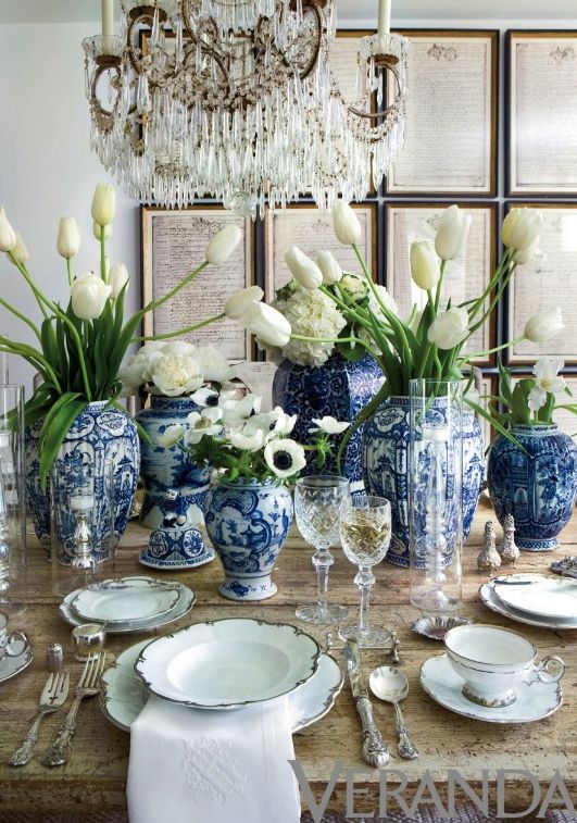 blue and white