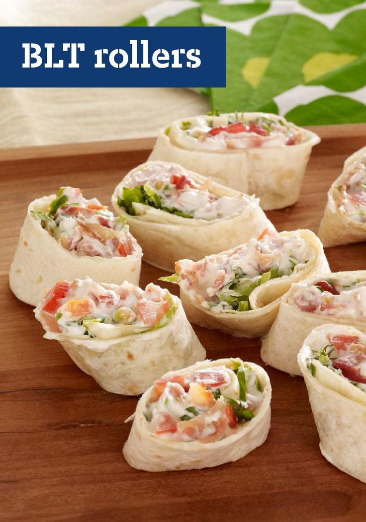 BLT Rollers – We’ve never met a BLT we didn’t like, and our appetizer version is no exception. All the elements of the classic recipe, rolled and cut into bite-size pieces to share with your peeps.
