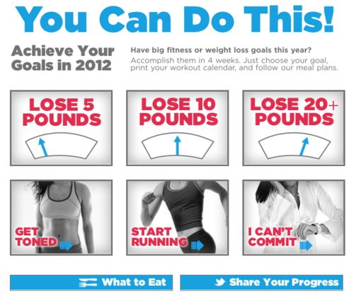 Lose 5, 10, or 20+ pounds, tone up, and start running printables for 4-week workout plans