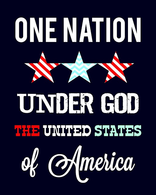 "I pledge allegiance to the Flag of the United States of America, and to the Republic for which it stands, one Nation under God, indivisible, with liberty and justice for all."