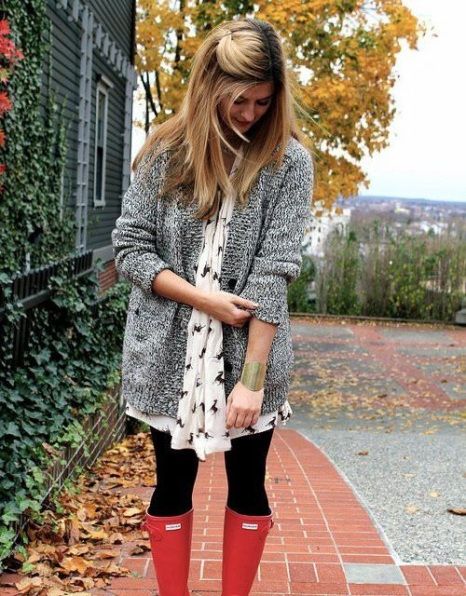 Red Hunter boots