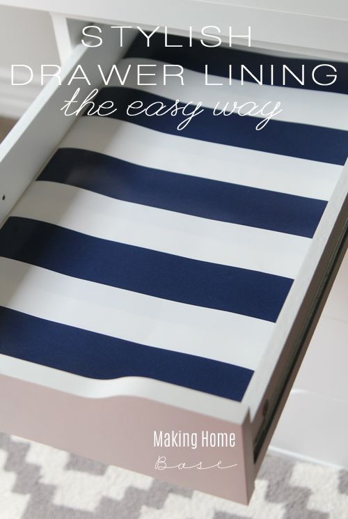 This is a great idea! Line desk drawers with wrapping paper for just $2.00 so clever and so pretty!