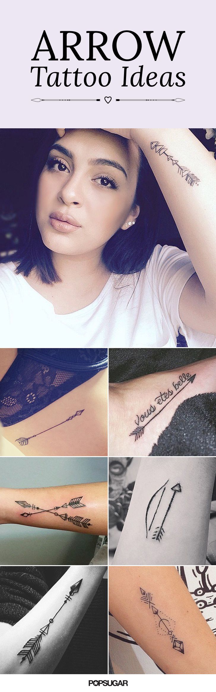 Arrow tattoos are simple and elegant (and don't have to take up much space!). Nervous about getting your first tattoo? One of these ideas might be for you.