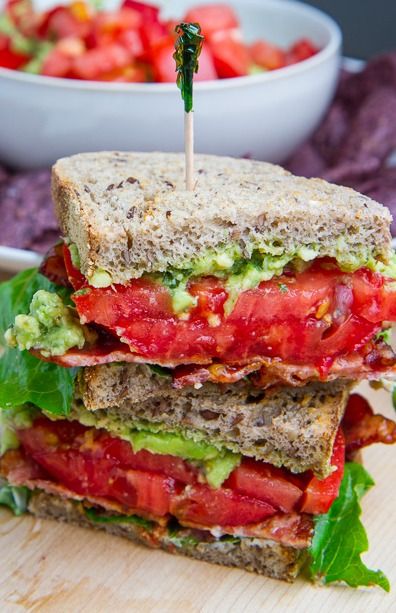 Pesto Guacamole BLT Sandwiches