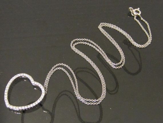 Vintage 14K Solid White Gold .63ct Genuine by wandajewelry2013