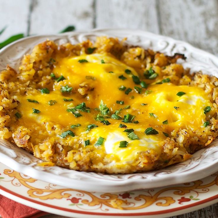 Perfect for an Easter brunch, use frozen shredded hash browns to make this one-skillet breakfast in minutes.