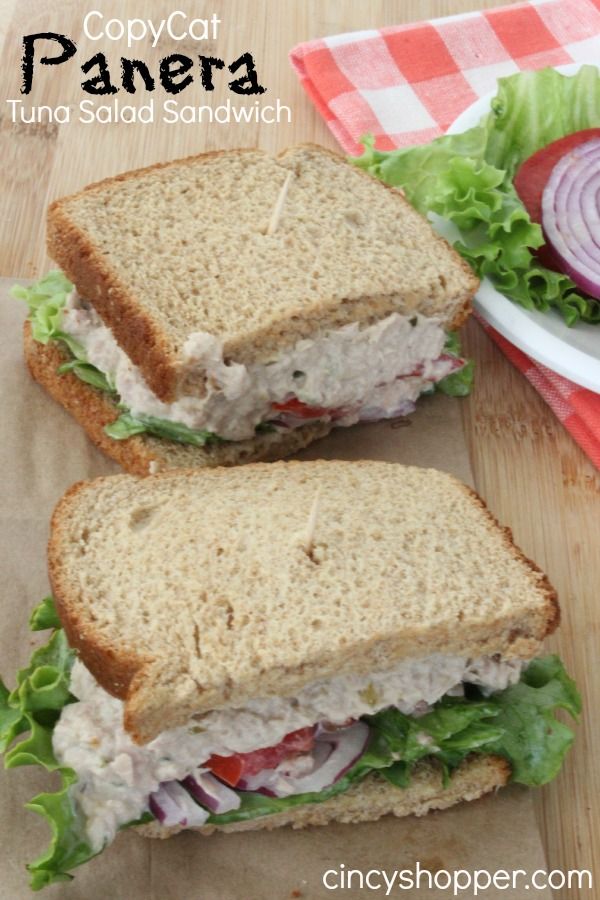 CopyCat Panera Tuna Salad Sandwich Recipe. Perfect spring sandwich. Saving some $$'s making at home.