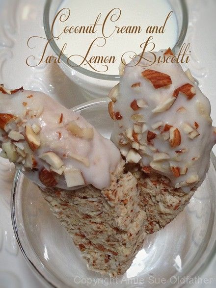 RAW Vegan Coconut Cream and Tart Lemon Biscotti
