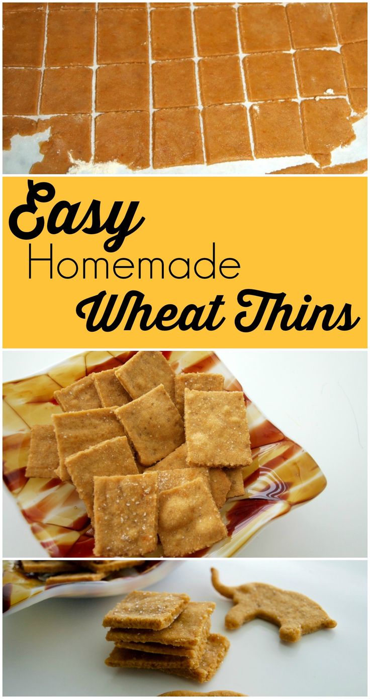 These Easy Homemade Wheat Thin crackers take just a few minutes of prep time and they are fabulous! Great healthy recipe.