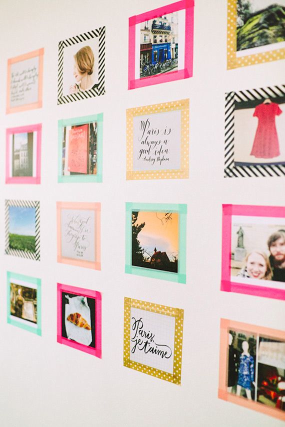 Washi tape frames