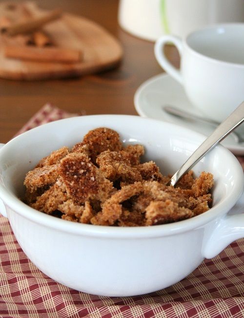 Cinnamon Crunch Cereal - make sure you let it cool fully or it won't be crisp. My kids love this!