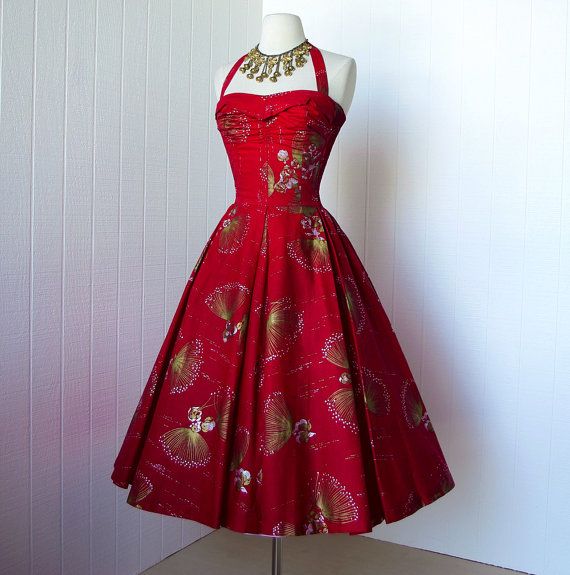 vintage 1950's dress ...early alfred SHAHEEN