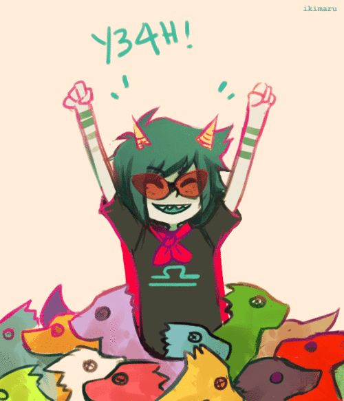 ikimaru: Anonymous asked you: Terezi in a pile of Scalemates? :]