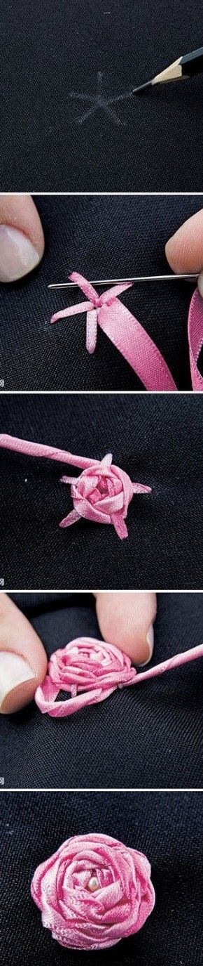 DIY Ribbon Rose