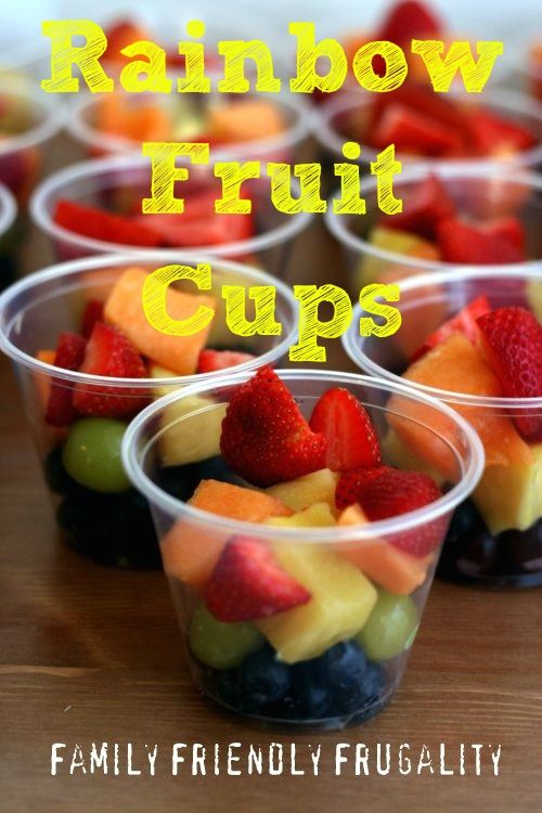 Rainbow fruit bowls. Super simple!