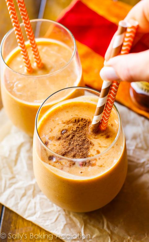 Pumpkin Pie Protein Smoothie by sallysbakingaddiction: This protein packed smoothie is like drinkable pumpkin pie! #Smoothie #Pumpkin_Pie #Healthy