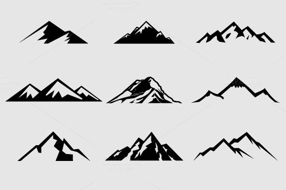 Check out Mountain Shapes For Logos Vol 1 by lovepower on Creative Market