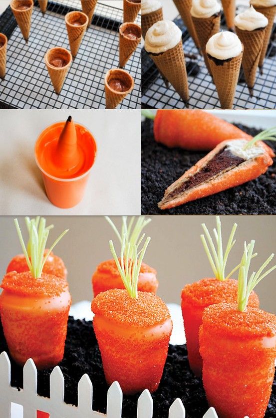 Easter DIY Tutorial: Carrot Shaped Cupcakes - Follow us on Facebook -> www.facebook.com/...